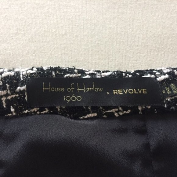 House of Harlow 1960 x Revolve Blair Mini Skirt - Metallic Boucle Tweed … - Picture 6 of 12
